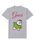 Light Gray Squishy Running In Green Outfit Graphic T-Shirt - front product view
