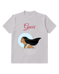 Light Gray Pocahontas In Profile View Graphic T-Shirt - front product view