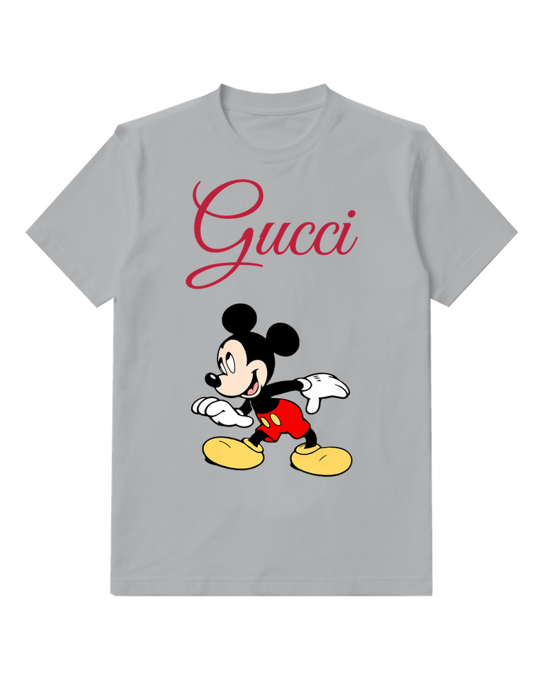 Light Gray Forward Lean Mouse Graphic T-Shirt - front product view