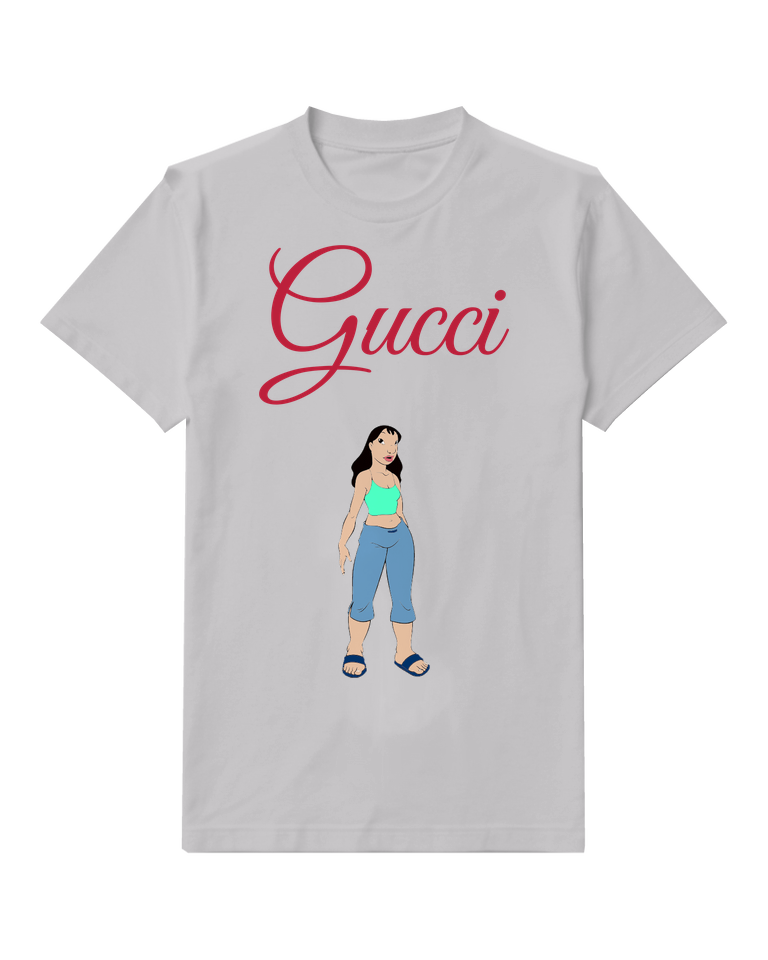 Light Gray Nani Standing Casually Graphic T-Shirt - front product view