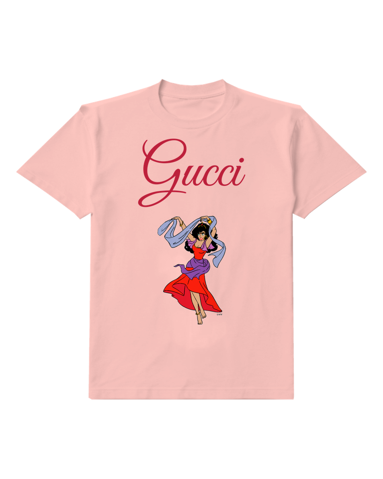 Blush Pink Dancer In Flowing Robes Graphic T-Shirt - front product view