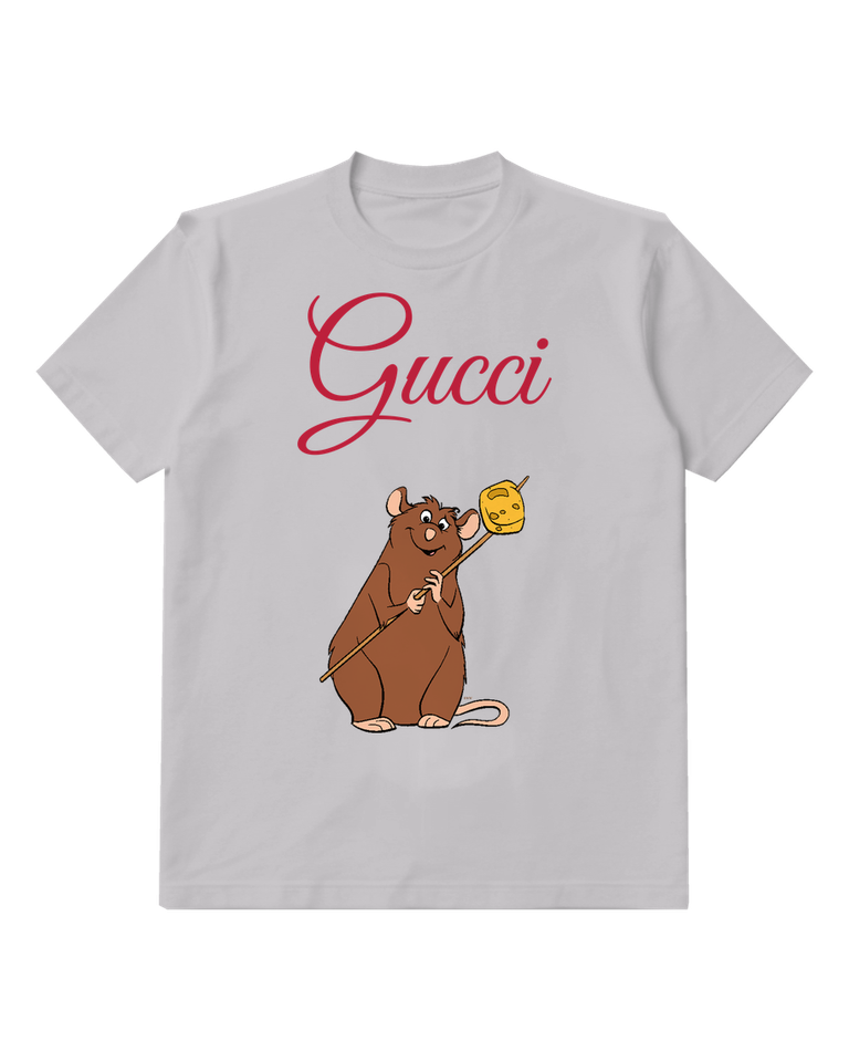 Light Gray Brown Ox With Golden Bell Graphic T-Shirt - front product view