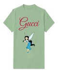 Sage Green Fairy With Long Hair And Wings Graphic T-Shirt - front product view