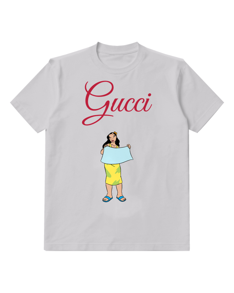 Light Gray Nani Holds Light Blue Cloth Graphic T-Shirt - front product view