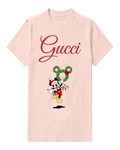 Blush Pink Holiday Mouse Garland Graphic T-Shirt - front product view