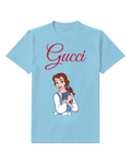 Sky Blue Belle Holding A Book Graphic T-Shirt - front product view