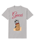 Light Gray Elder In Feathered Headband Graphic T-Shirt - front product view