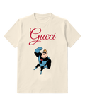 Ivory Blue Glove Hero Flexing Graphic T-Shirt - front product view