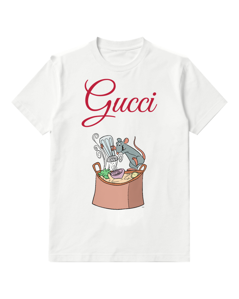 White Rat Cooking Pot Graphic T-Shirt - front product view