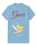 Sky Blue Tinker Bell Flying Forward Graphic T-Shirt - front product view