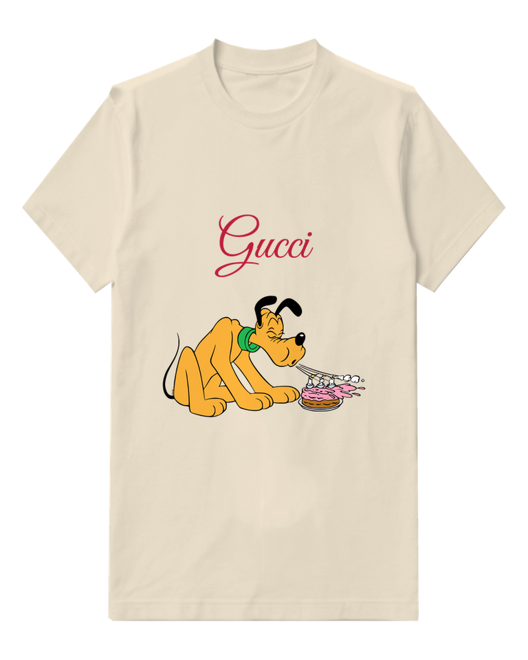 Ivory Dog Food Bowl Graphic T-Shirt - front product view