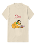 Ivory Dog Food Bowl Graphic T-Shirt - front product view