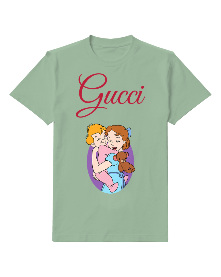 Sage Green Nightdress Siblings Purple Oval Graphic T-Shirt - front product view