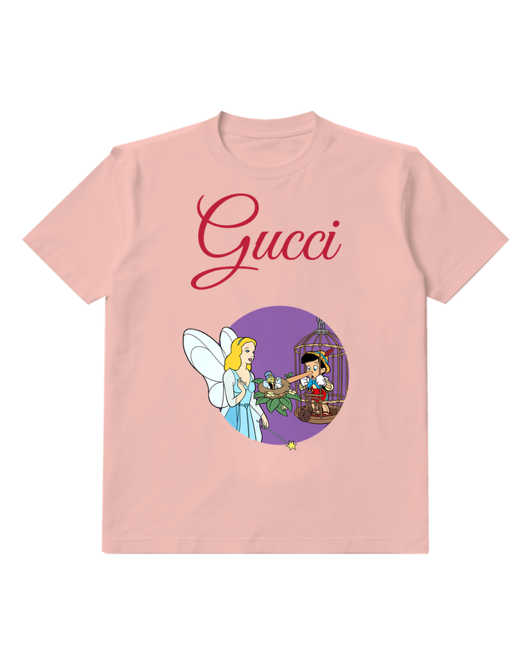 Blush Pink Blue Fairy And Puppet Purple Circle Graphic T-Shirt - front product view