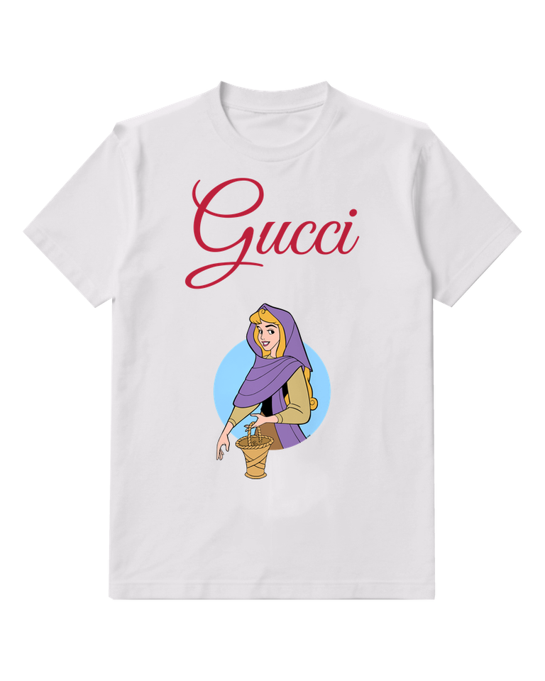 White Briar Rose Holding Woven Basket Graphic T-Shirt - front product view