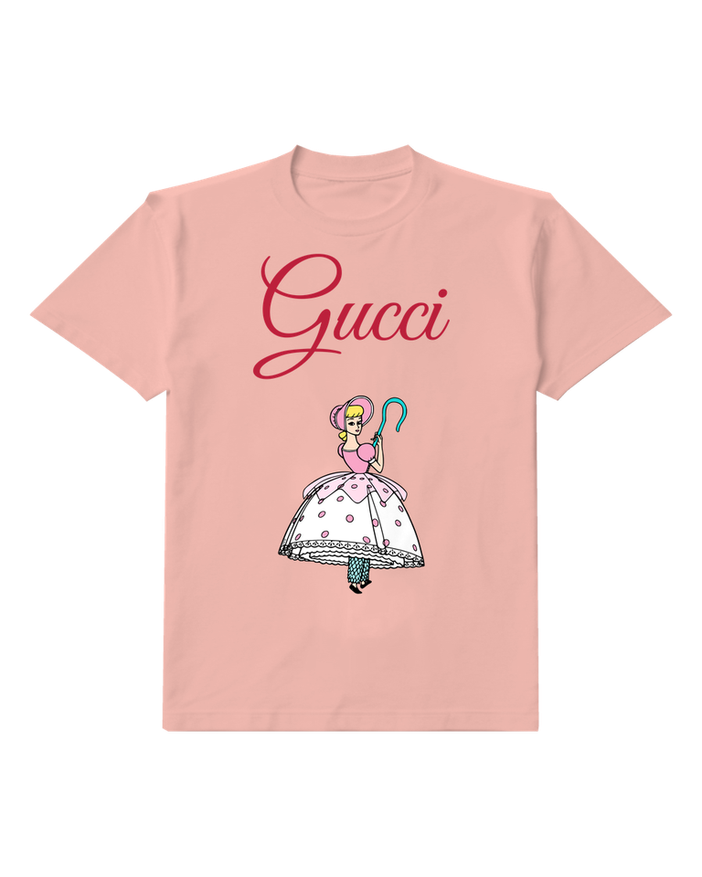 Blush Pink Shepherdess Wide White Skirt Graphic T-Shirt - front product view