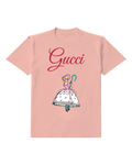 Blush Pink Shepherdess Wide White Skirt Graphic T-Shirt - front product view