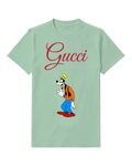 Sage Green Goofy Waving With Open Hand Graphic T-Shirt - front product view