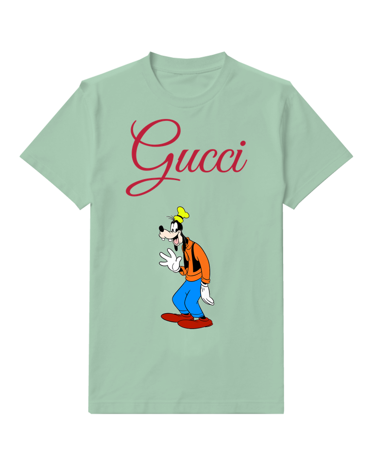 Sage Green Goofy Waving With Open Hand Graphic T-Shirt - front product view