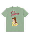 Sage Green Belle In Yellow Gown Hand On Chin Graphic T-Shirt - front product view
