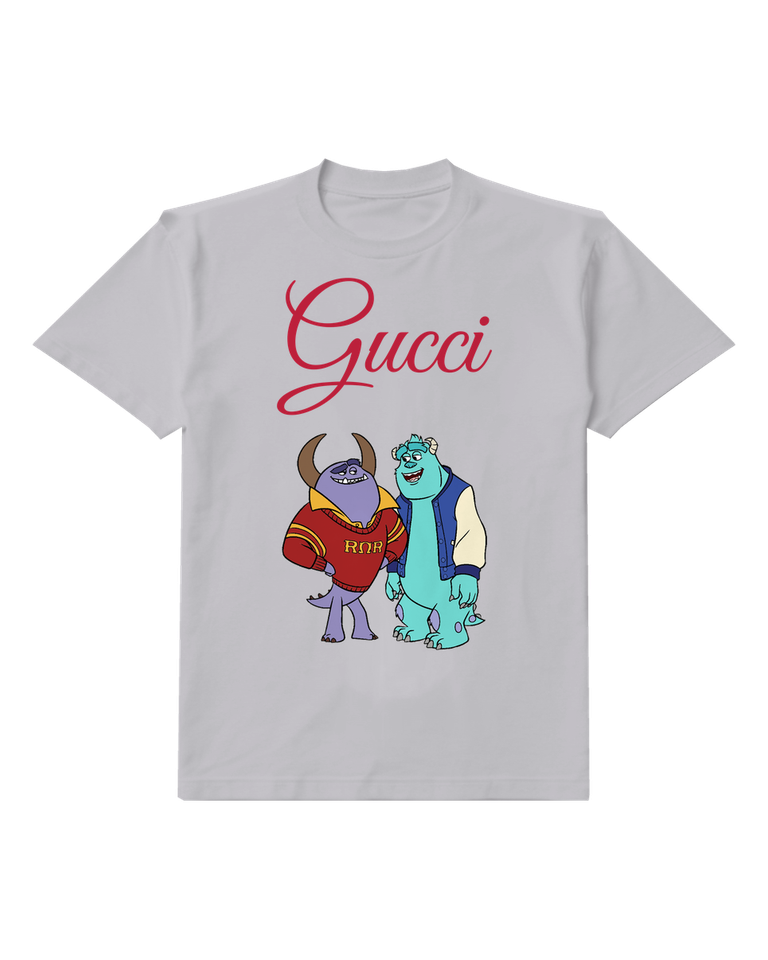 Light Gray Sulley Standing Beside Another Monster Graphic T-Shirt - front product view