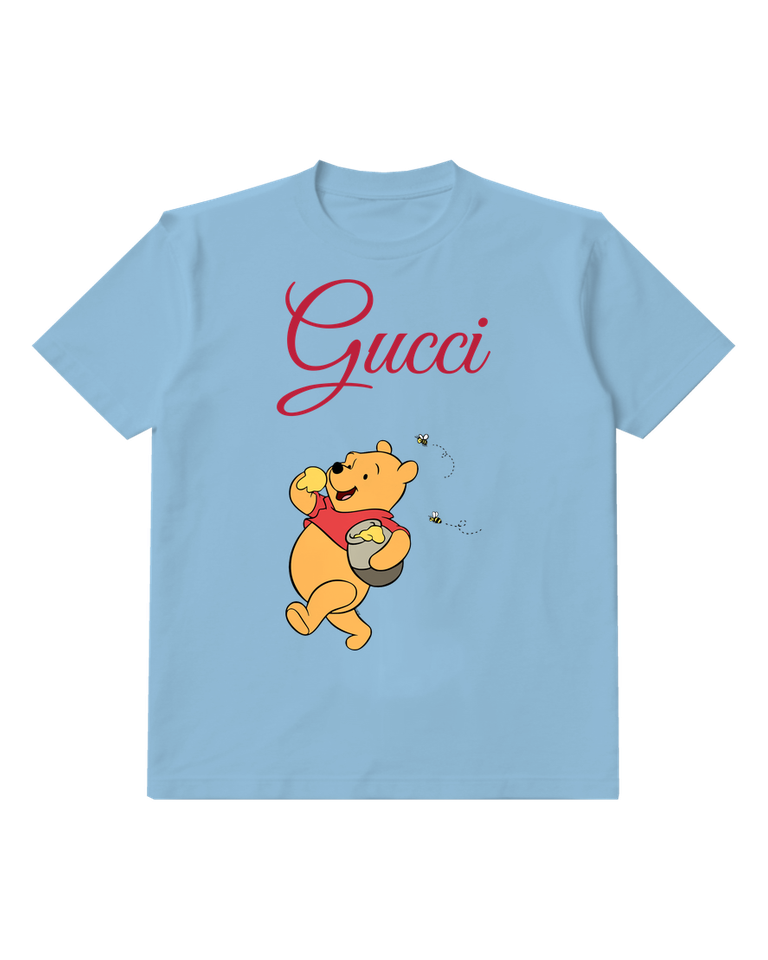 Sky Blue Honey Pot Carry Graphic T-Shirt - front product view