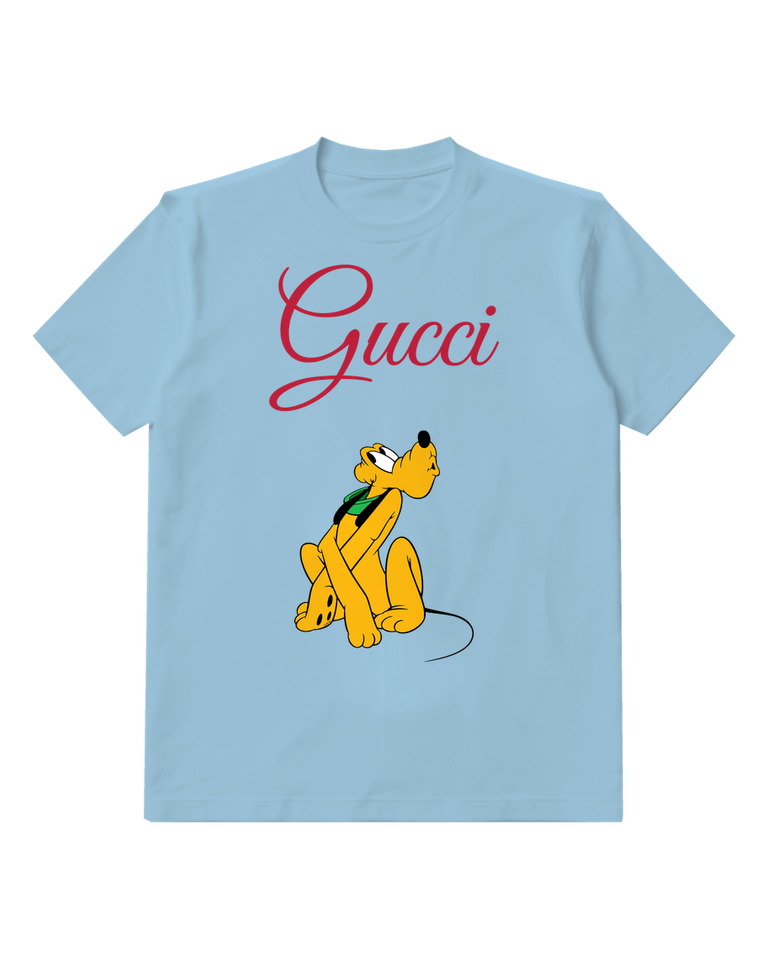 Sky Blue Dog Nose Lifted Graphic T-Shirt - front product view