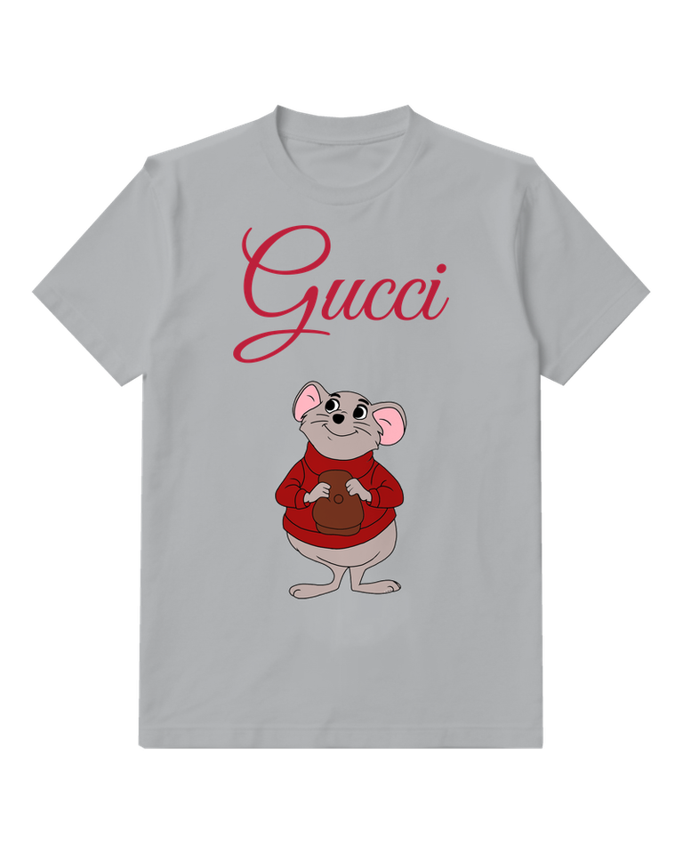 Light Gray Red Sweater Mouse Graphic T-Shirt - front product view