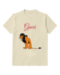 Ivory Lean Black Mane Lion Graphic T-Shirt - front product view