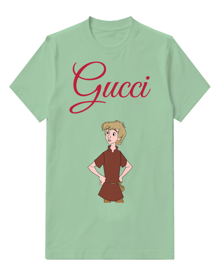 Sage Green Young Arthur Hands On Hips Brown Attire Graphic T-Shirt - front product view