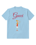 Sky Blue Candace Pointing Finger Upward Graphic T-Shirt - front product view