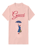 Blush Pink Umbrella Nanny Floating Graphic T-Shirt - front product view