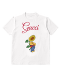 White Sunflower Bear Graphic T-Shirt - front product view