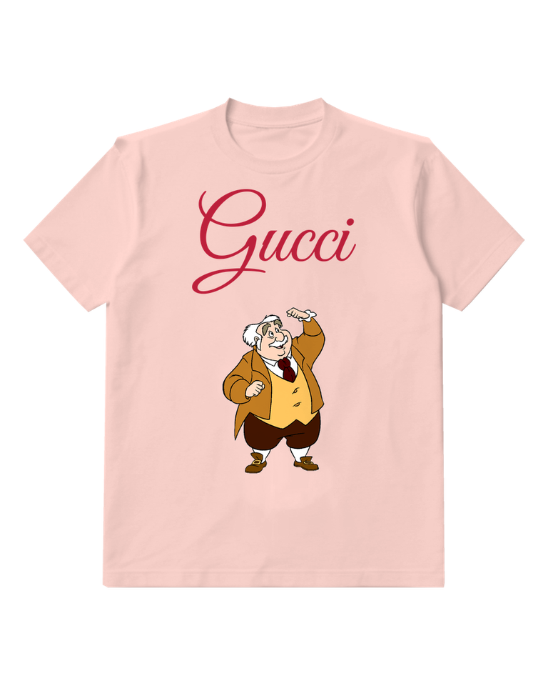 Blush Pink Dapper Maurice Cheering Arm Raised Graphic T-Shirt - front product view