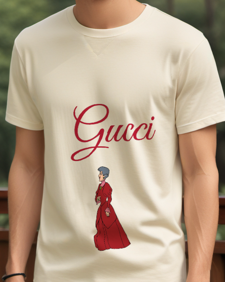 Ivory Scarlet Gown Figure Graphic T-Shirt - model wearing view