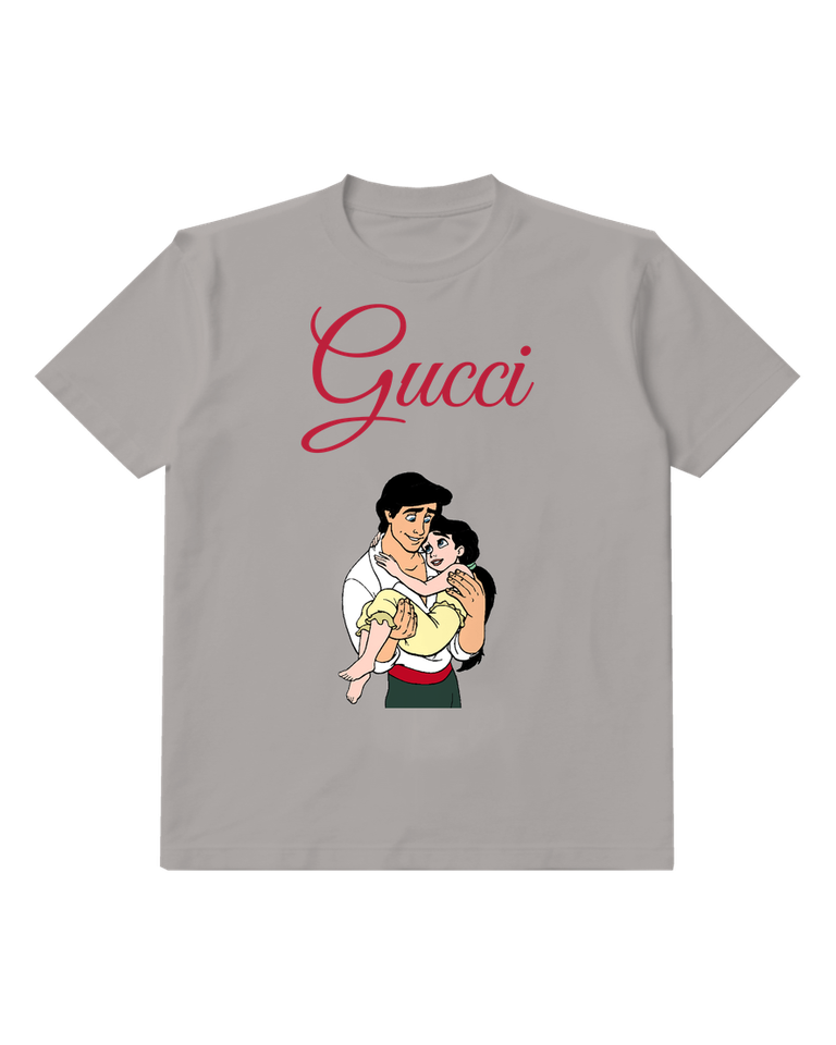Gray Prince Eric Holds Young Girl Graphic T-Shirt - front product view