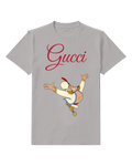 Gray Genie Leaping Joyfully In Air Graphic T-Shirt - front product view