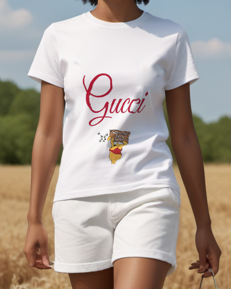 White Bear Beehive Lift Graphic T-Shirt - model wearing view