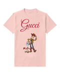 Blush Pink Cowboy Toy With Fork Companion Graphic T-Shirt - front product view