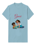 Sky Blue Mirabel And Child Playing With Toy Graphic T-Shirt - front product view