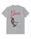 Light Gray Dalmatian Coat Pull Graphic T-Shirt - front product view