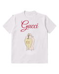 White Cartoon Wardrobe With Smiling Face Graphic T-Shirt - front product view