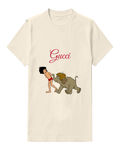 Ivory Mowgli Barefoot Playful Stance Graphic T-Shirt - front product view