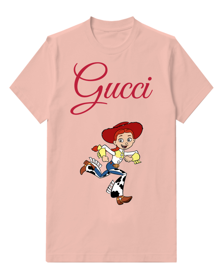 Blush Pink Jessie Running In Cowboy Outfit Graphic T-Shirt - front product view
