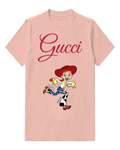 Blush Pink Jessie Running In Cowboy Outfit Graphic T-Shirt - front product view